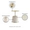 Manhattan Comfort Round End Table 1.0 and End Table 2.0 Set of 2, 18.43 in L, Stainless Steel, Cream 2-AT03-CR - alternate 2